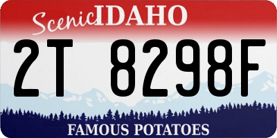 ID license plate 2T8298F