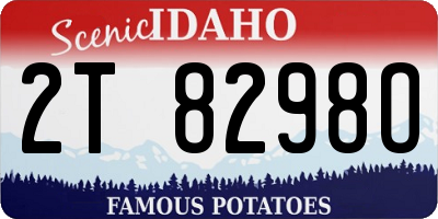 ID license plate 2T8298O
