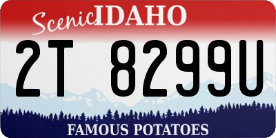 ID license plate 2T8299U