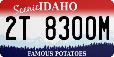 ID license plate 2T8300M