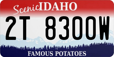 ID license plate 2T8300W