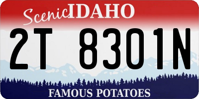 ID license plate 2T8301N