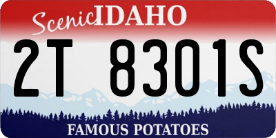 ID license plate 2T8301S