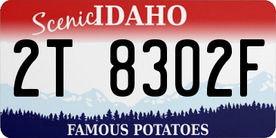 ID license plate 2T8302F