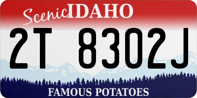 ID license plate 2T8302J