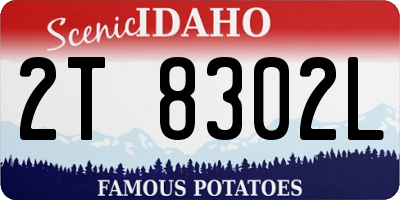 ID license plate 2T8302L