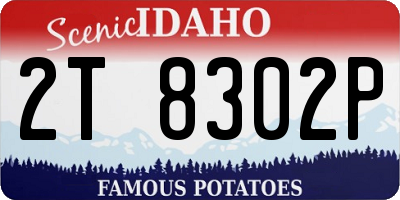 ID license plate 2T8302P