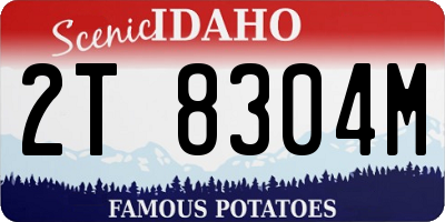 ID license plate 2T8304M