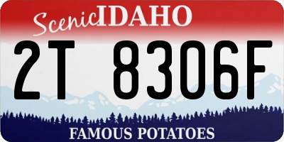ID license plate 2T8306F