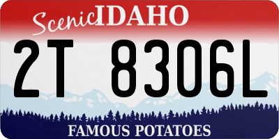 ID license plate 2T8306L