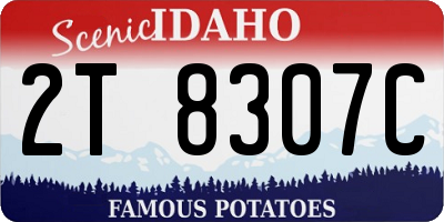 ID license plate 2T8307C