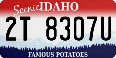 ID license plate 2T8307U