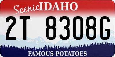 ID license plate 2T8308G