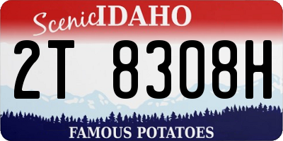 ID license plate 2T8308H