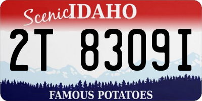 ID license plate 2T8309I