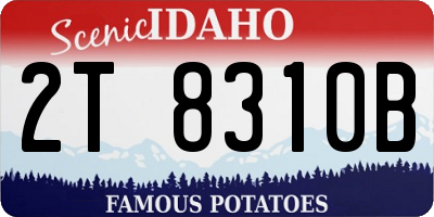ID license plate 2T8310B