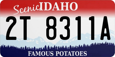 ID license plate 2T8311A