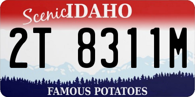 ID license plate 2T8311M