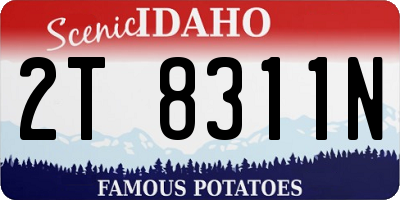 ID license plate 2T8311N