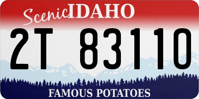 ID license plate 2T8311O