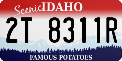 ID license plate 2T8311R