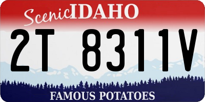 ID license plate 2T8311V