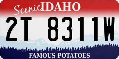 ID license plate 2T8311W