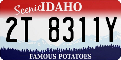 ID license plate 2T8311Y