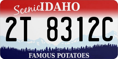 ID license plate 2T8312C