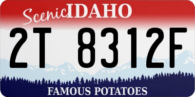 ID license plate 2T8312F