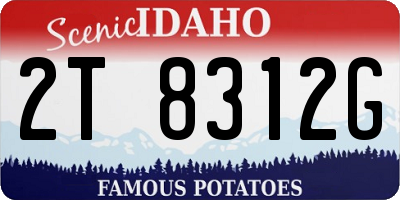 ID license plate 2T8312G