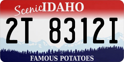 ID license plate 2T8312I