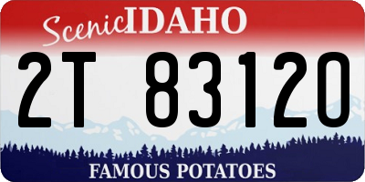 ID license plate 2T8312O