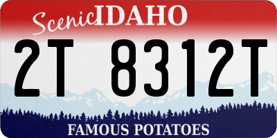 ID license plate 2T8312T