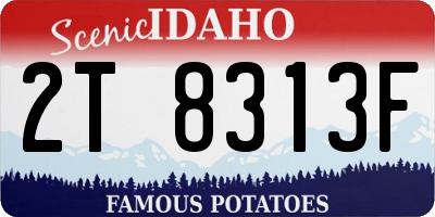 ID license plate 2T8313F