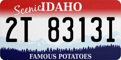 ID license plate 2T8313I