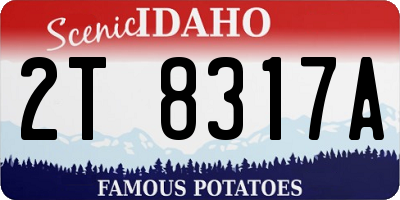 ID license plate 2T8317A