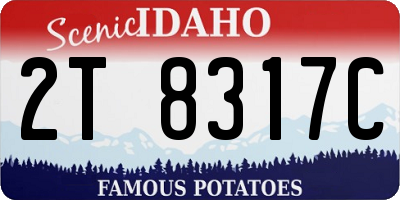 ID license plate 2T8317C