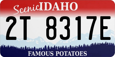 ID license plate 2T8317E