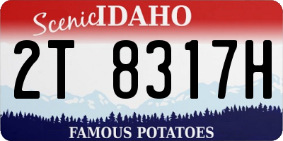ID license plate 2T8317H