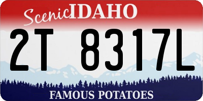 ID license plate 2T8317L