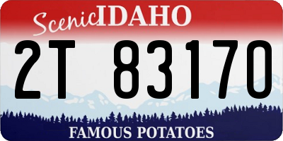 ID license plate 2T8317O