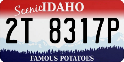 ID license plate 2T8317P