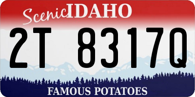 ID license plate 2T8317Q