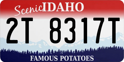 ID license plate 2T8317T