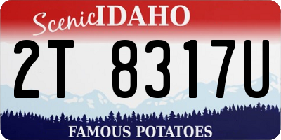 ID license plate 2T8317U