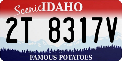 ID license plate 2T8317V