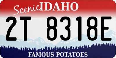 ID license plate 2T8318E
