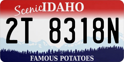ID license plate 2T8318N