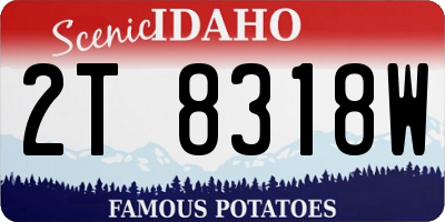 ID license plate 2T8318W